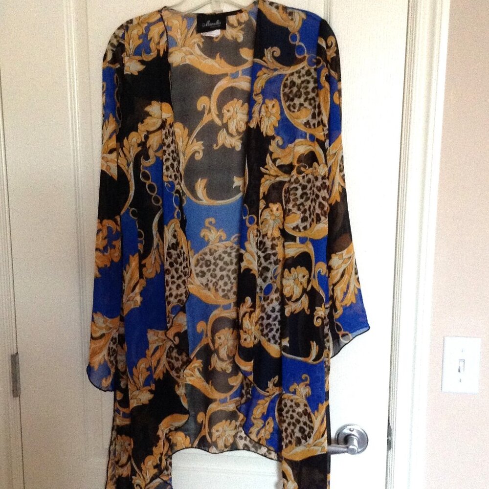 Marallis Vintage Women's Sheer Swimsuit Swimwear Beach Coverup Size L Beachwear